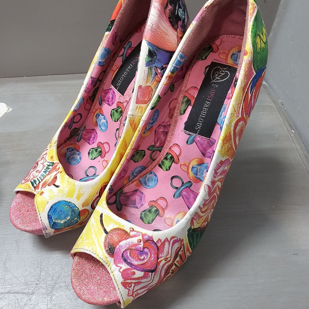Colorful Peep Toe Candy Theme Heels